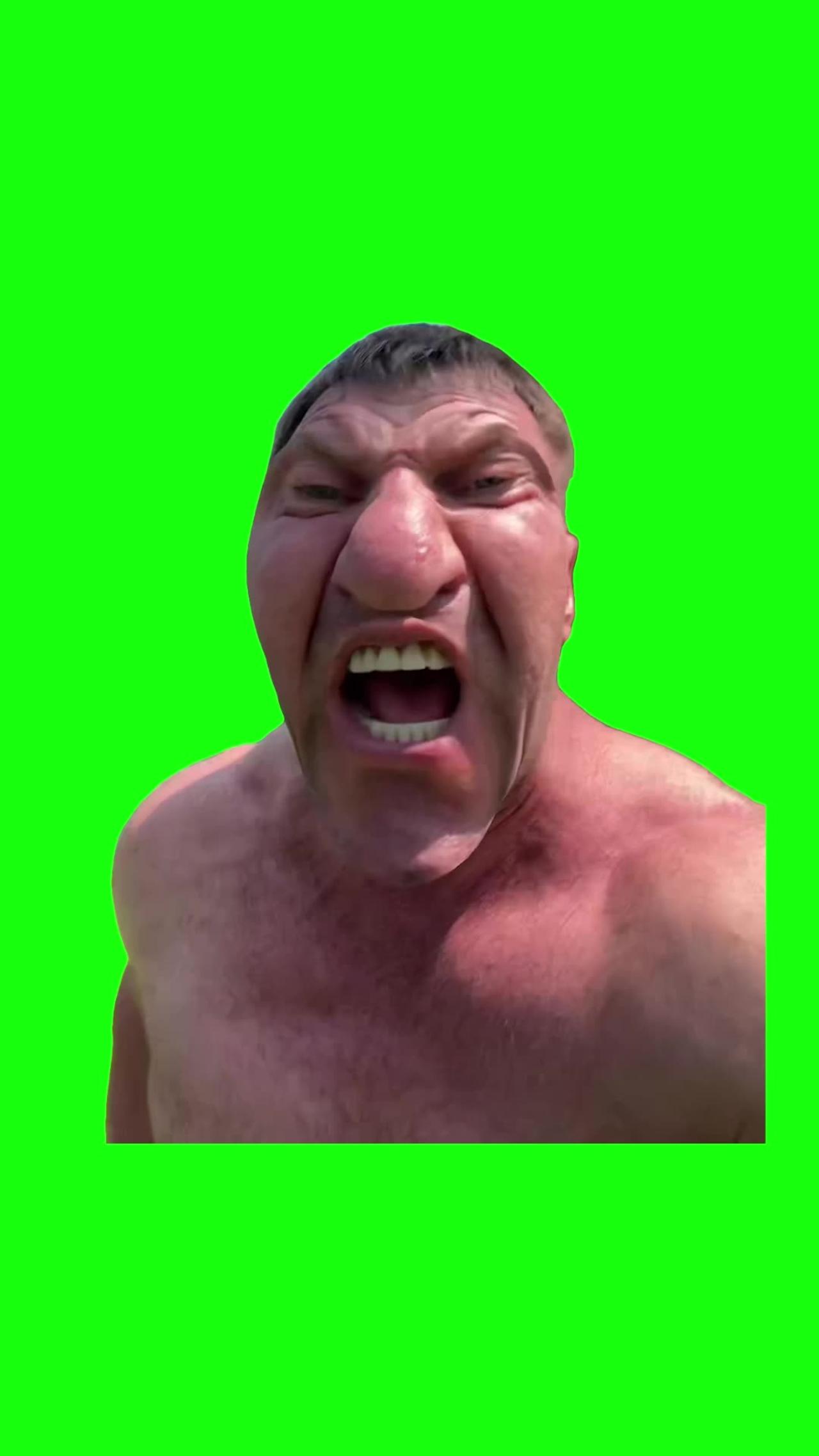 Angry Russian Bodybuilder | Green Screen