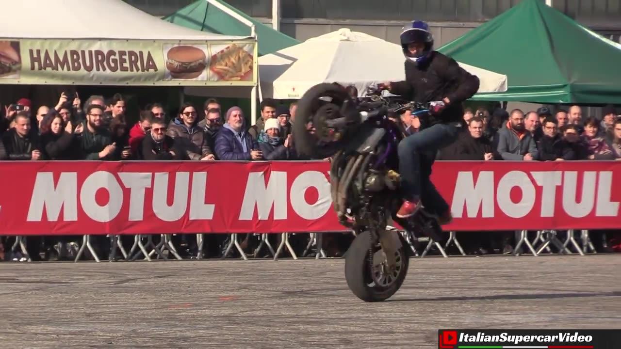 Motorcycle Stunt Contest & Show - CRAZY Tricks, Extreme Actions - Motor Bike Expo Verona 2018