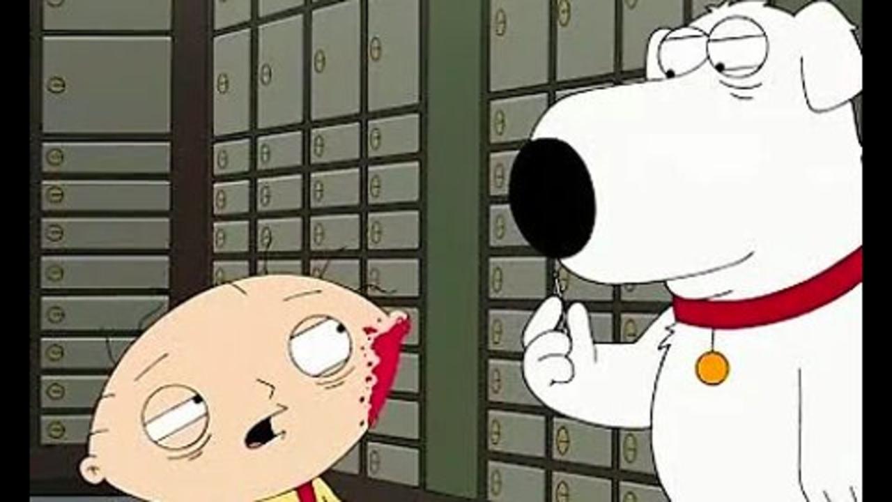 FAMILY GUY BEST MOMENTS - BRIAN AND STEWIE LOCKED IN BANK VAULT