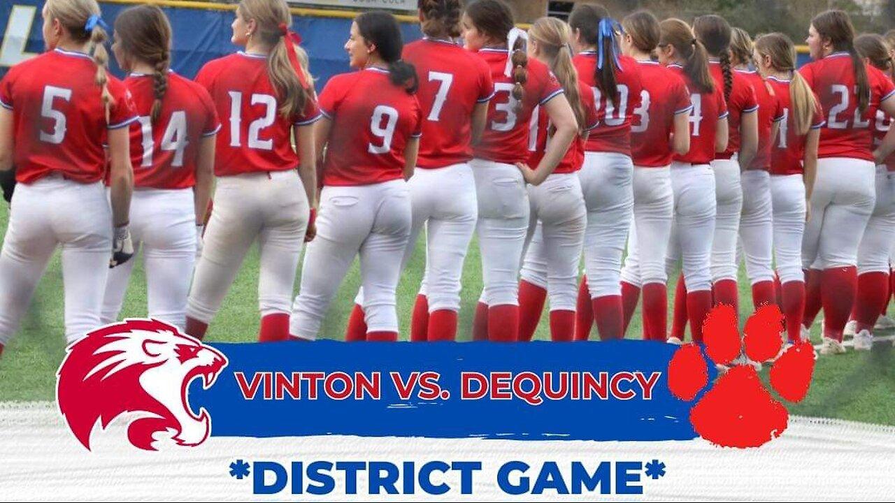 Vinton vs Dequincy Live 4pm - District Softball Game