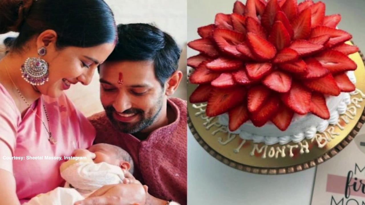 Vikrant Massey-Sheetal Thakur celebrate newborn’s 1 month birthday, it's all about cake, gifts!