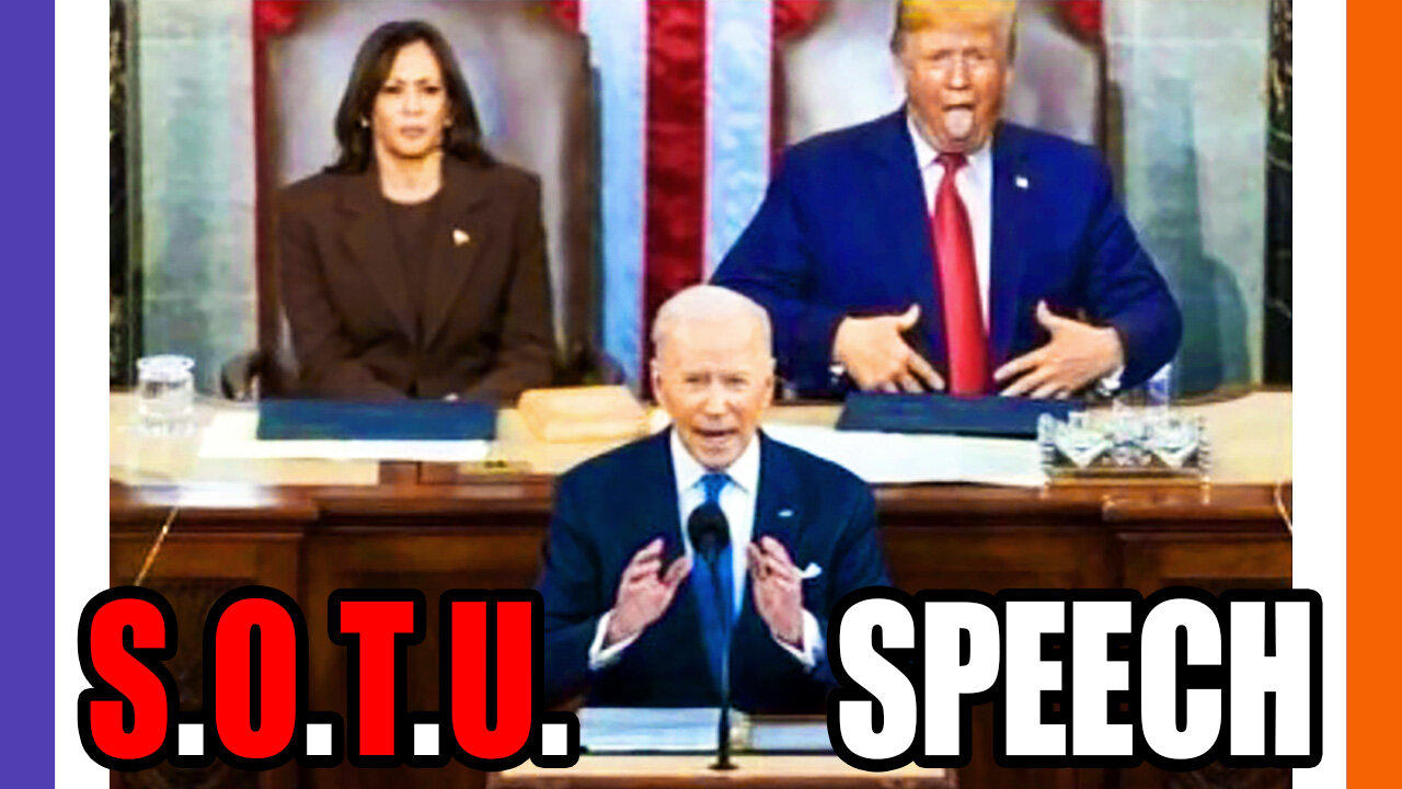 🔴LIVE: Trump Comments LIVE During Biden's State of The Union Address 🟠⚪🟣