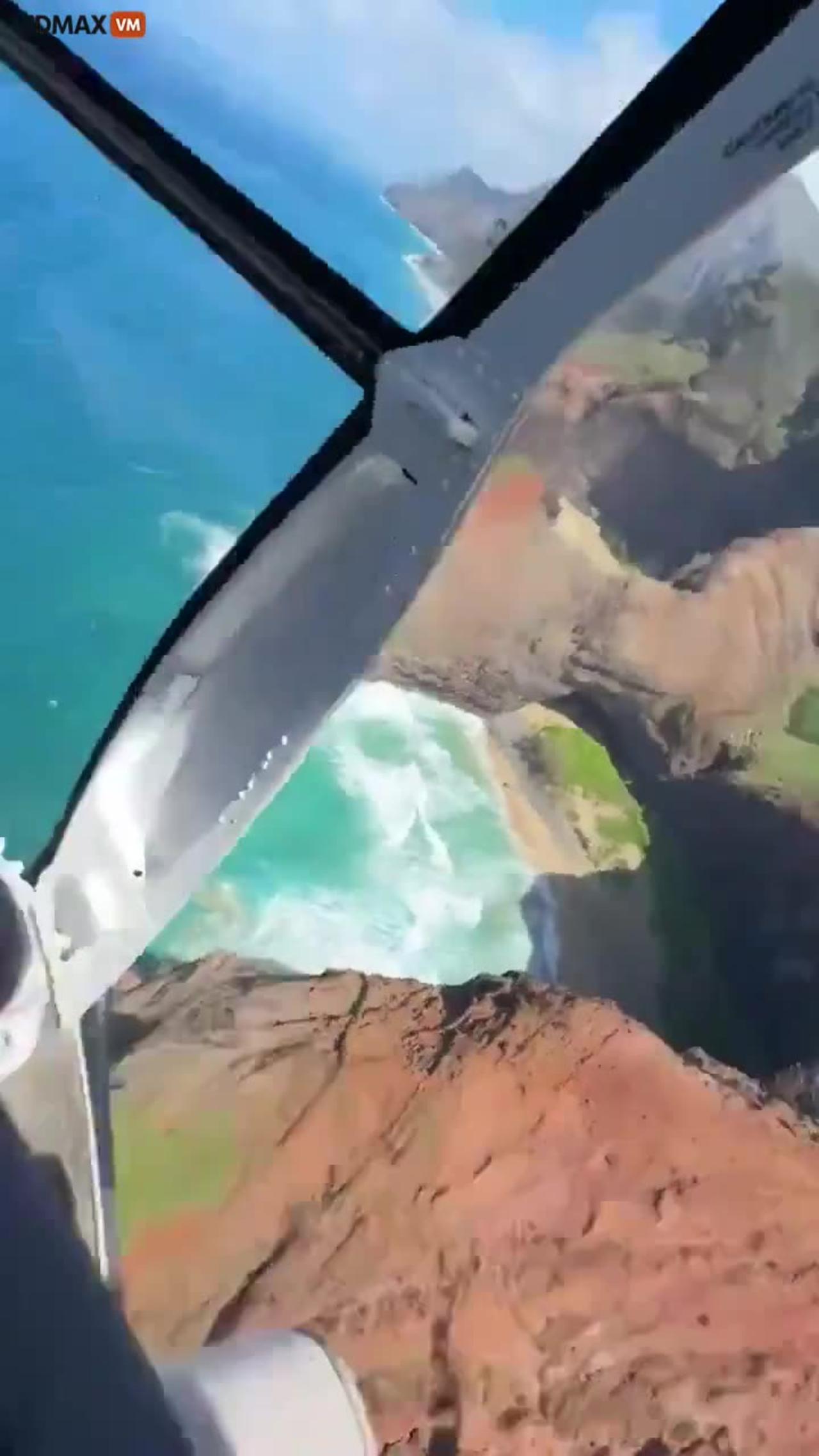 Wild Video Shows Helicopter Crashing On Honopu Beach In Hawaii