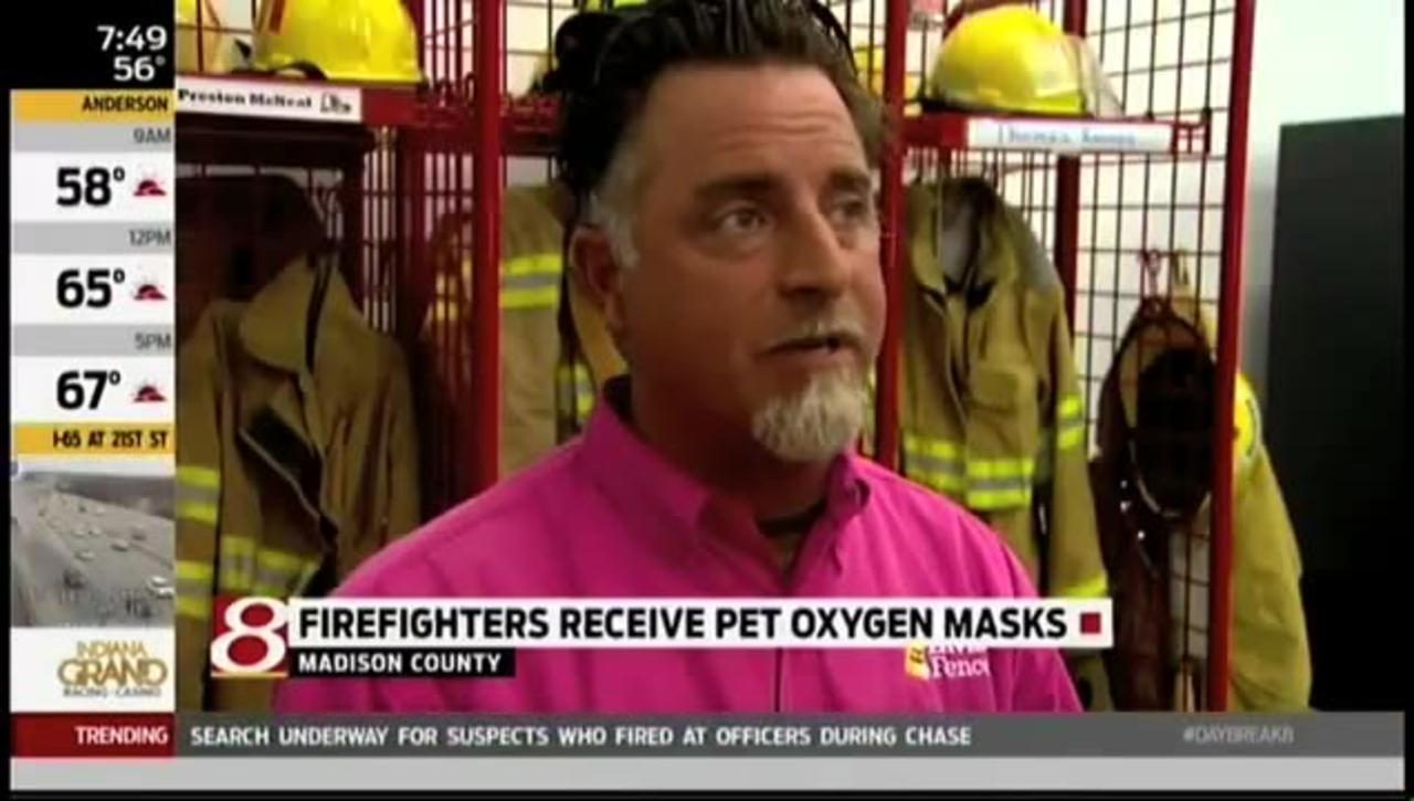 March 8, 2016 - Indiana Firefighters Receive Pet Oxygen Masks