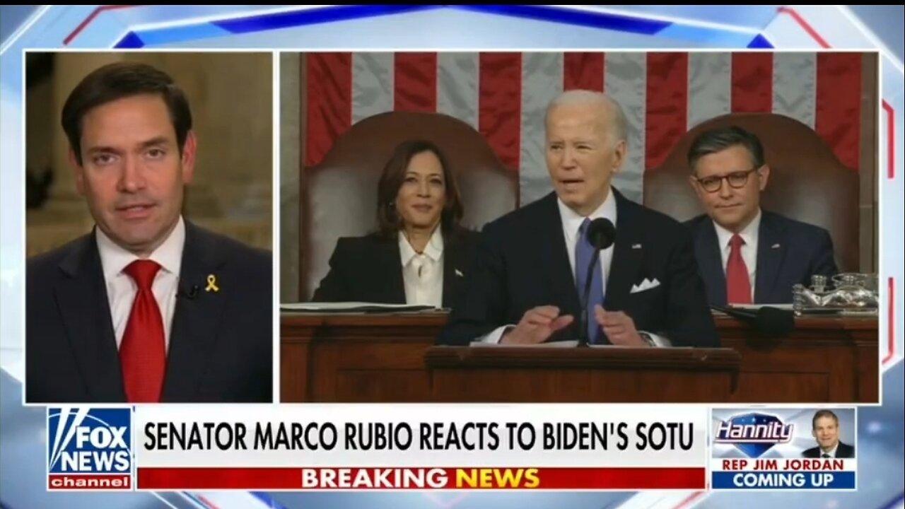 Sen Rubio: Biden Became The Angry Get Of My Lawn Guy