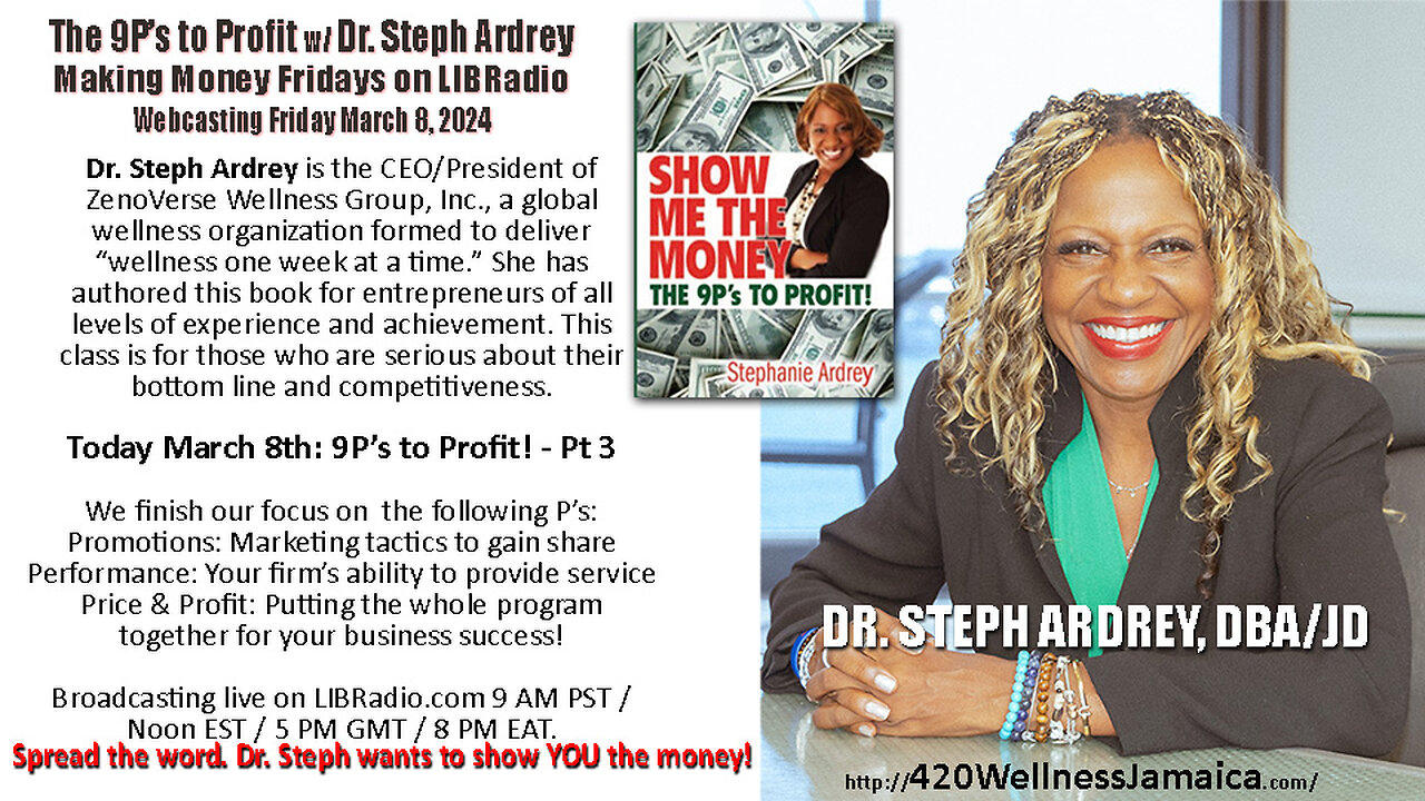 Dr. Steph Ardrey on The 9P's to Profit Pt. 3 - Making Money Fridays