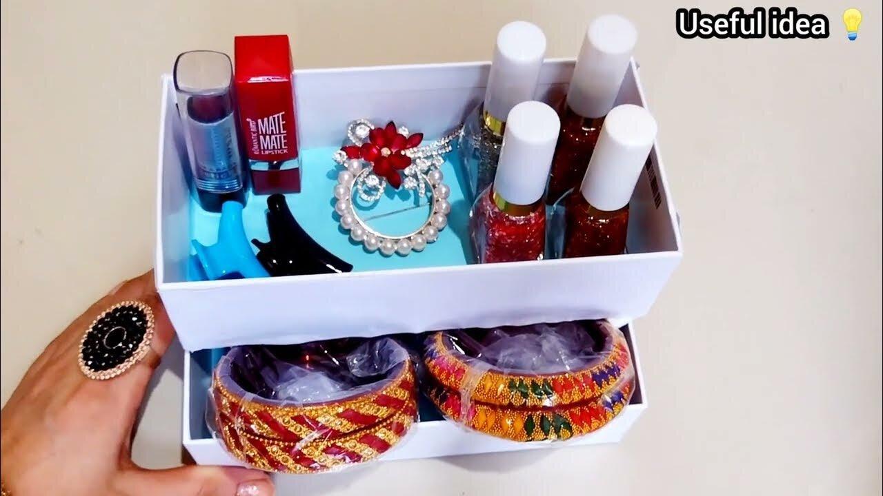 How to make makeup box craft/Amazing mobile box craft idea/Reuse old phone boxes/Best out waste