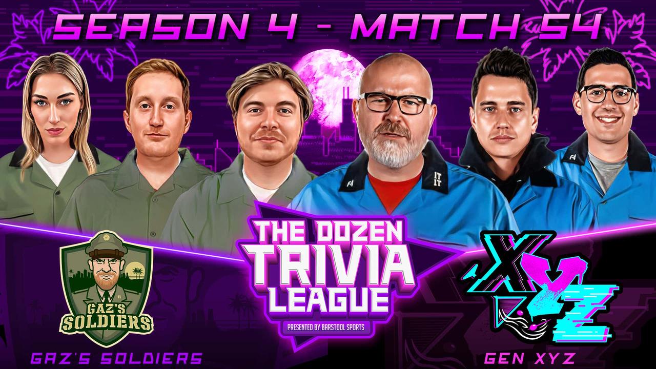 Gen XYZ vs. Gaz's Soldiers | Match 54, Season 4 - The Dozen Trivia League