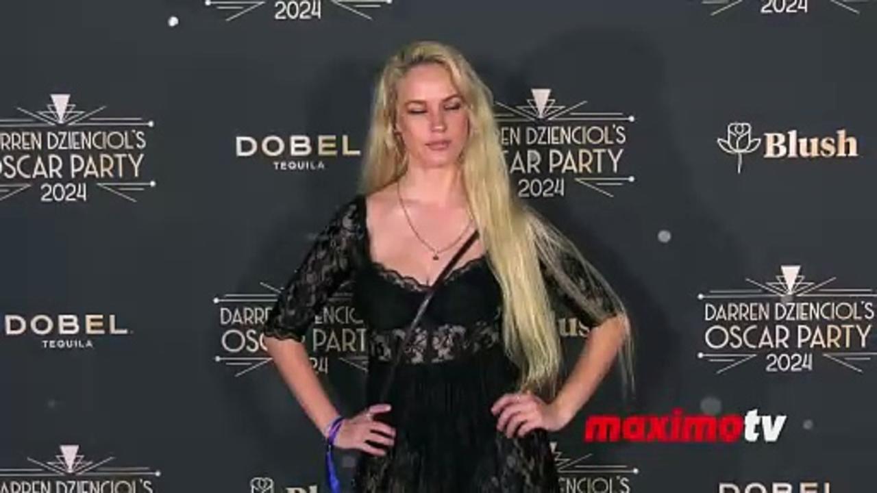 Alexis Knapp 2024 Darren Dzienciol's Oscar Party Red Carpet Fashion