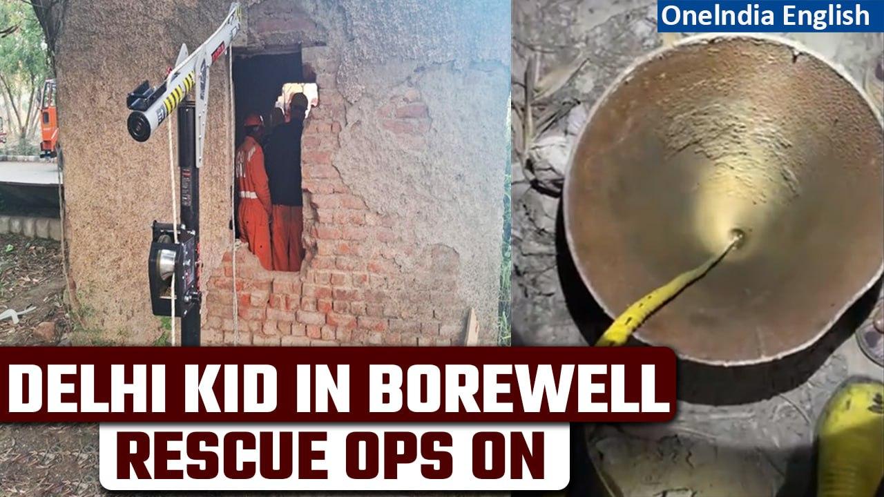 Delhi Borewell: Child Falls into 40-Foot Deep Borewell, Rescue Operation Underway| Oneindia News