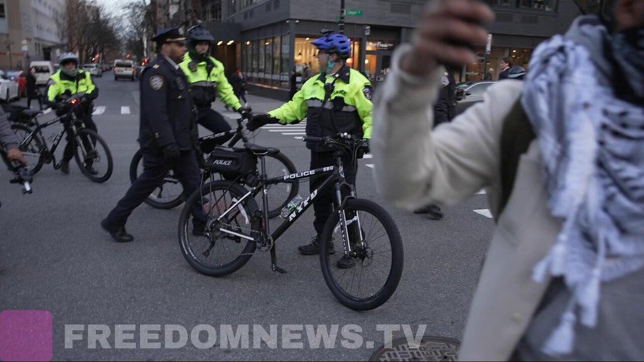 NYPD Make ARRESTS, "Gaza!" Protest SWARMS World Trade Center Occulus in NYC