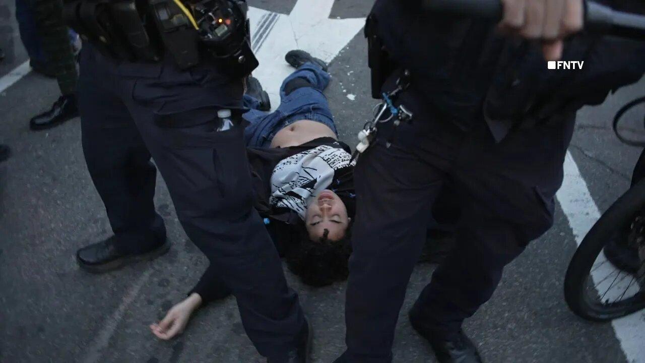 Clashes and Arrests, Pro-palestine Protester UNCONSCIOUS during NYC March