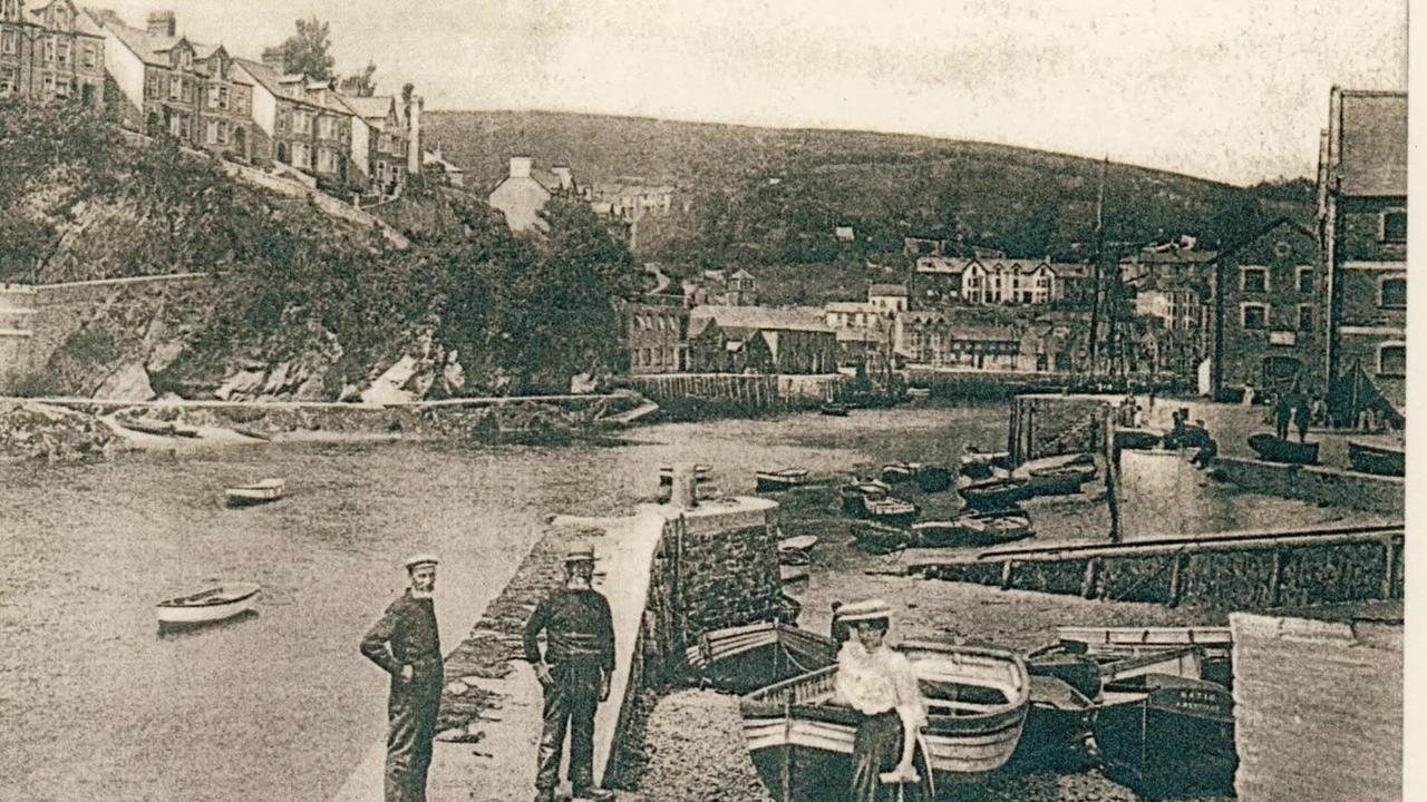 Cawsands and Looe Cornwall  in the 1800s 1900s early in Photography