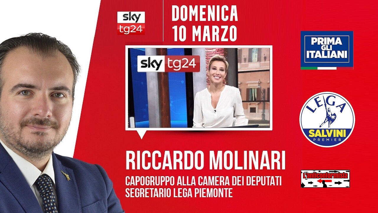🔴 Interventi dell'On. Riccardo Molinari, ospite ad "Agenda" su SkyTg24 del 10/03/2024.