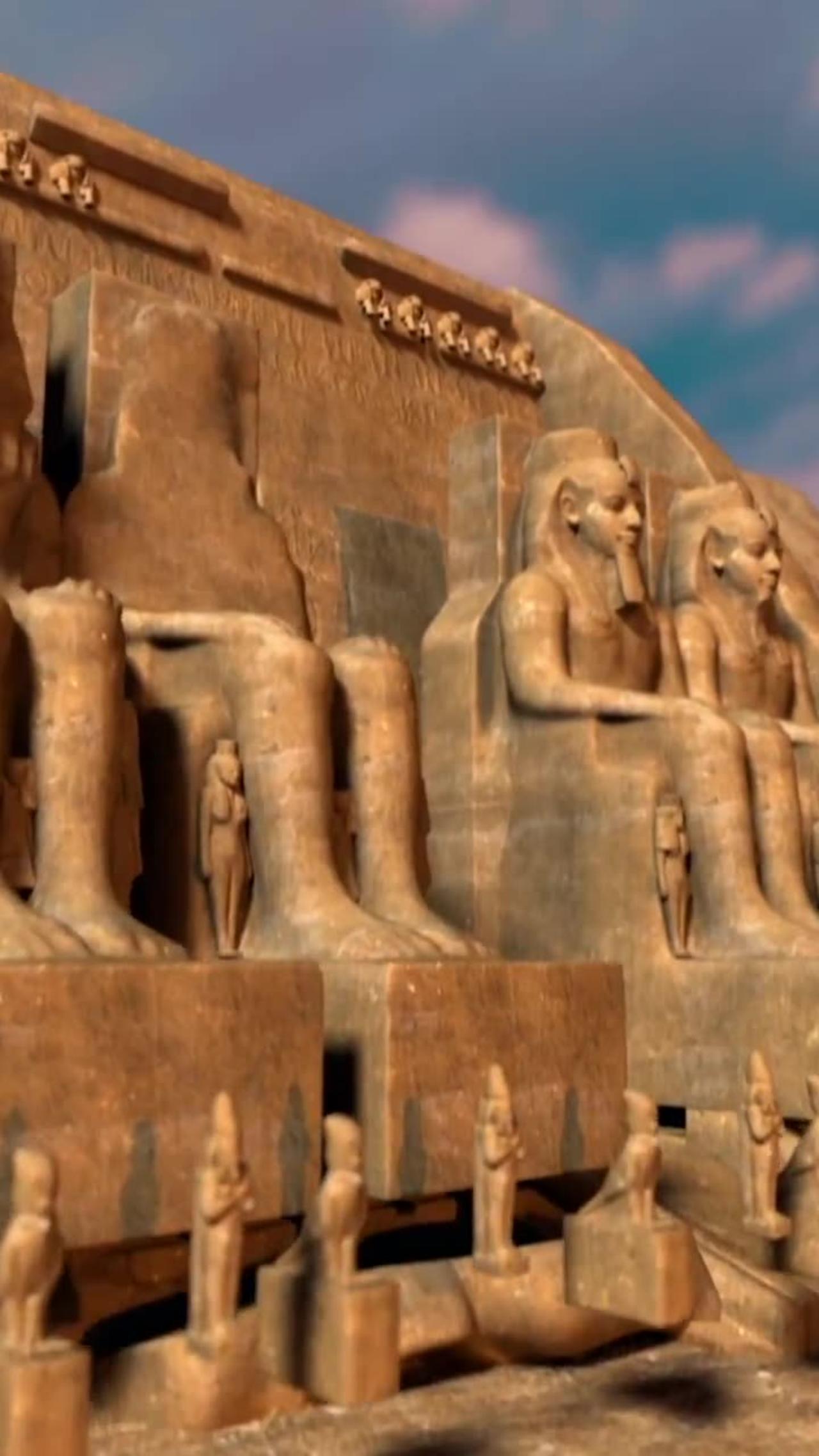 Take a look into Ramesses Il's Rock-cut Temple~ the largest facade of any rock-cut temple in Egypt