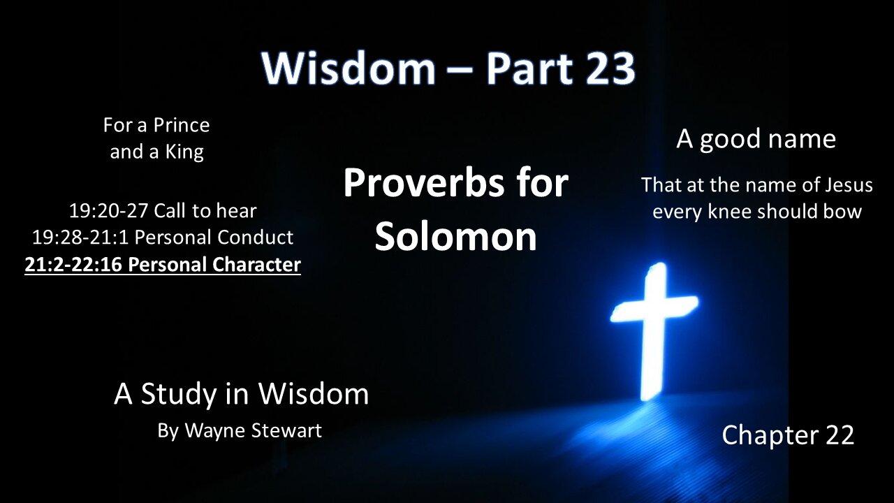 Wisdom - Part 23