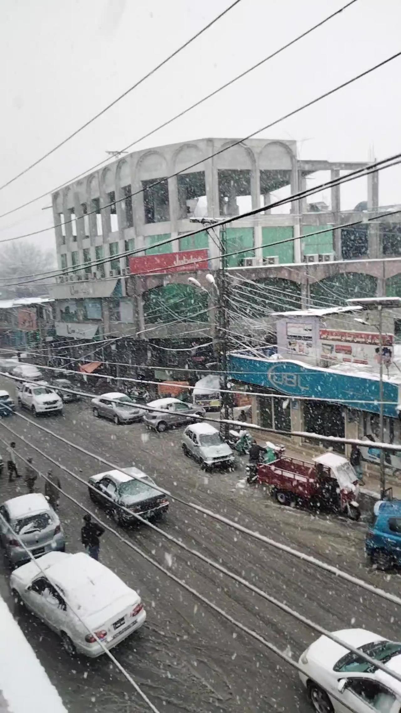 Snow falling Skardu