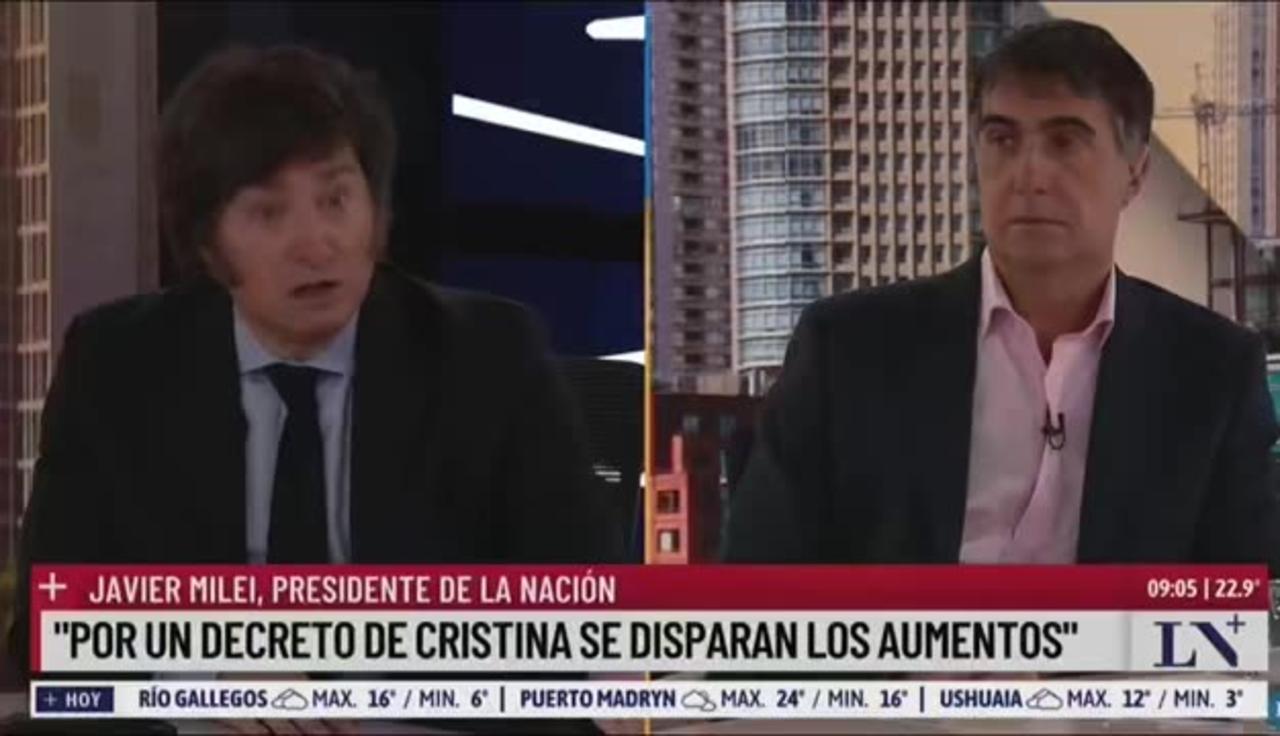 Javier Milei fires his Labor Secretary LIVE on national TV. (not in english)
