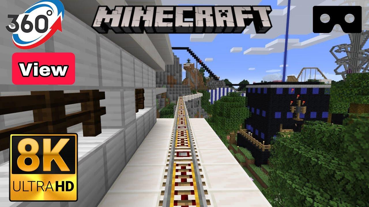 Minecraft 8K 360 View Roller Coaster Paradise