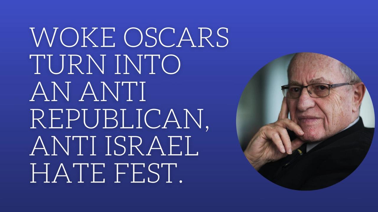 Woke Oscars turn into anti Republican, anti Israel hate fest.