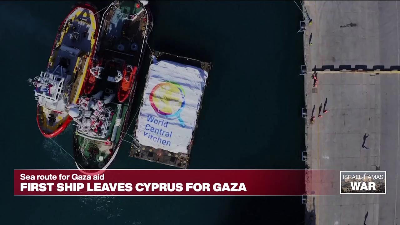 First aid vessel leaves Cyprus for war-torn Gaza