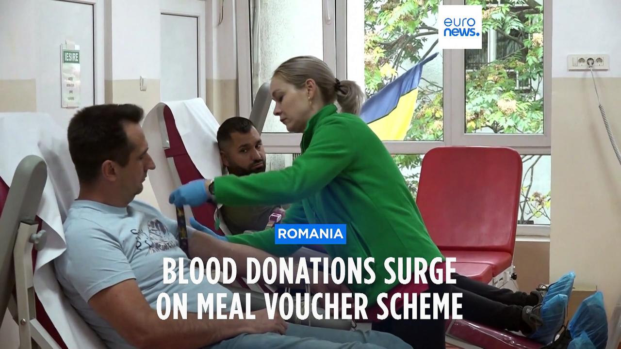 Blood donations in Romania surge with meal voucher scheme