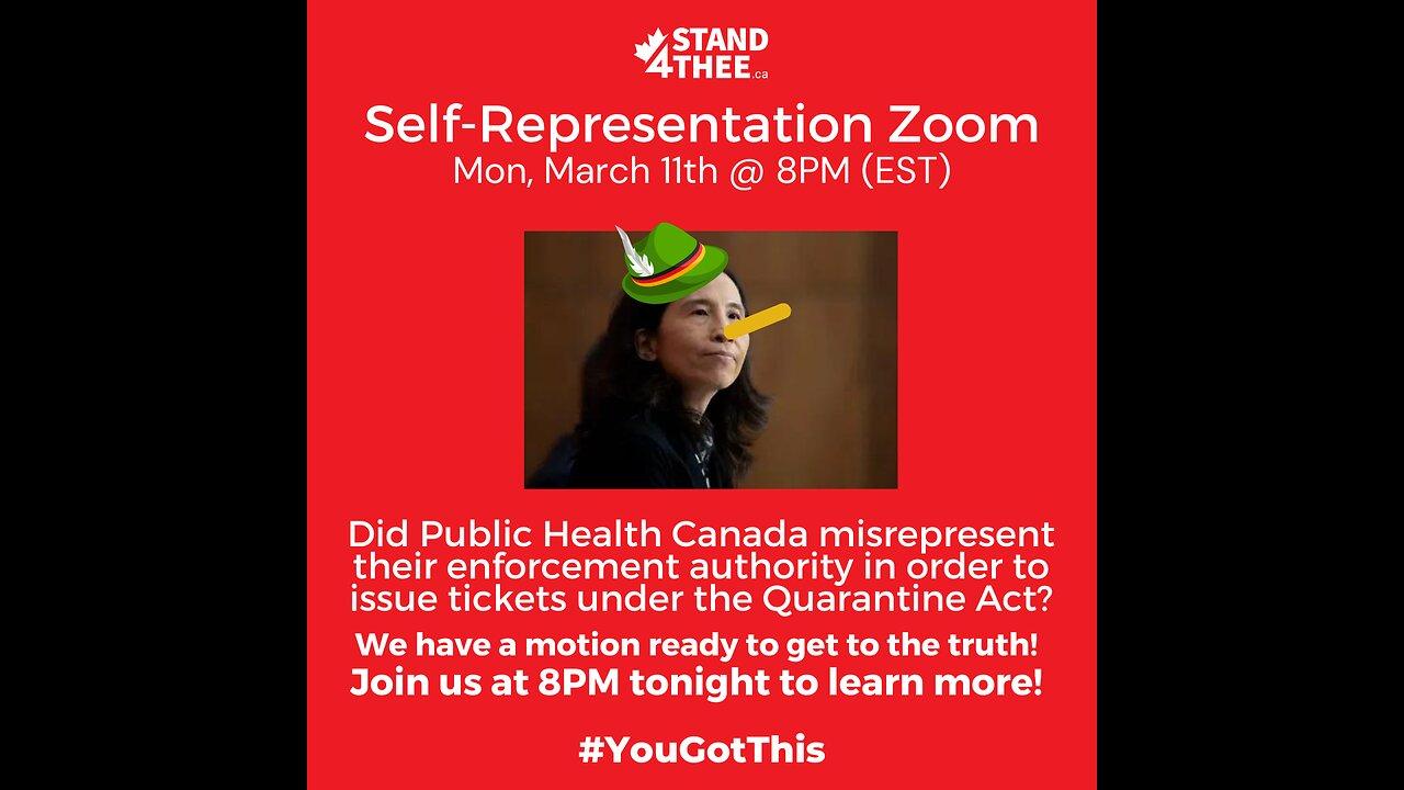 Stand4THEE Self-Rep Zoom March 11 - Did PHAC Lie?