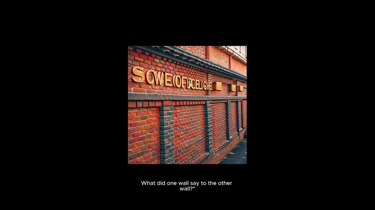 what did the wall say to the other ?! One News Page VIDEO