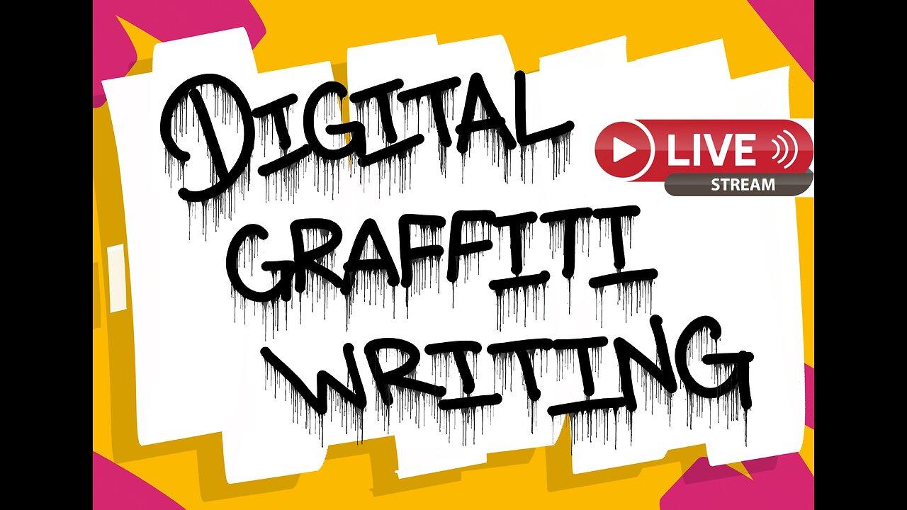 Digital graffiti writing, iPad Pro, procreate app, Apple Pencil, background music,