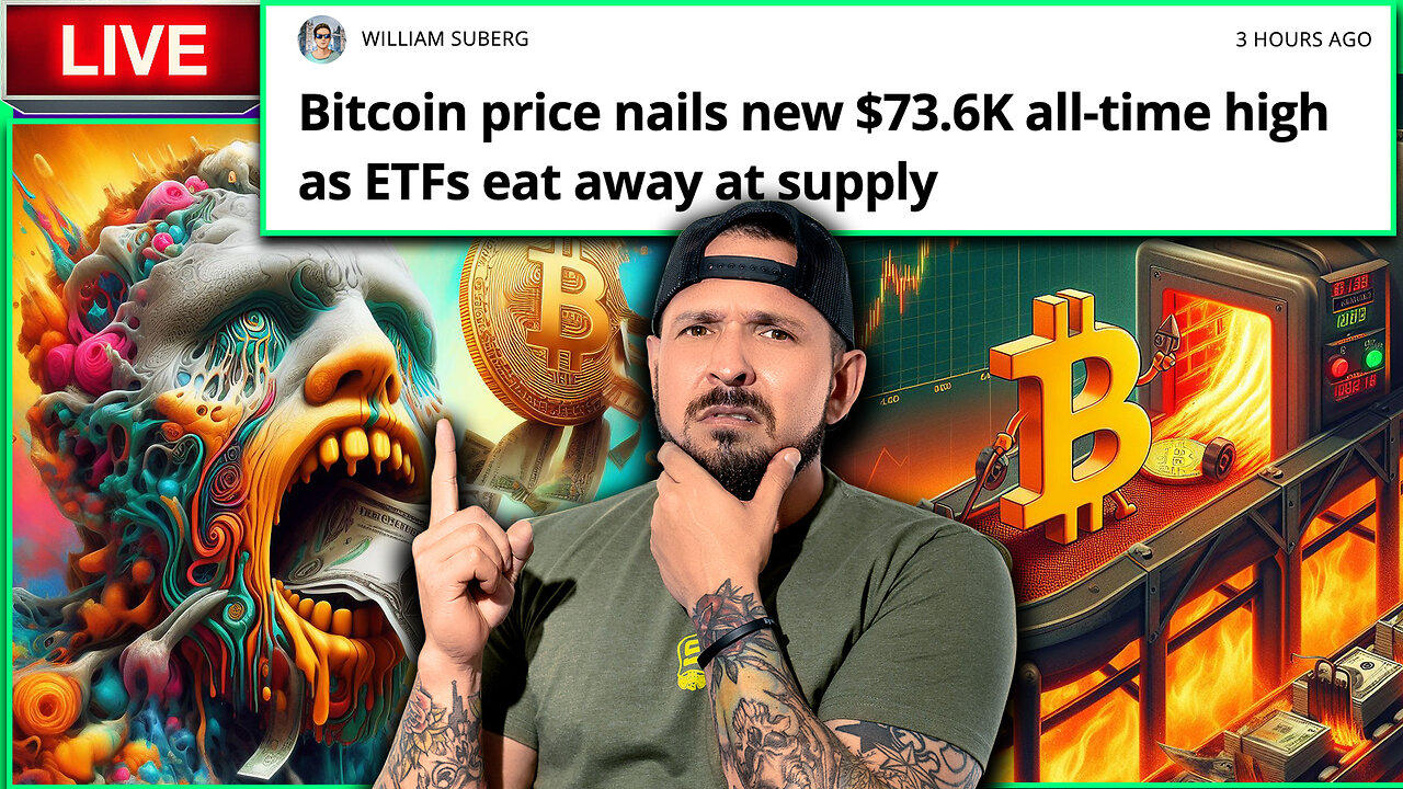 BITCOIN PRICE NAILS NEW $73,600 NEW ALL TIME HIGH | AMERICANS FLEEING THE US DOLLAR #bitcoin