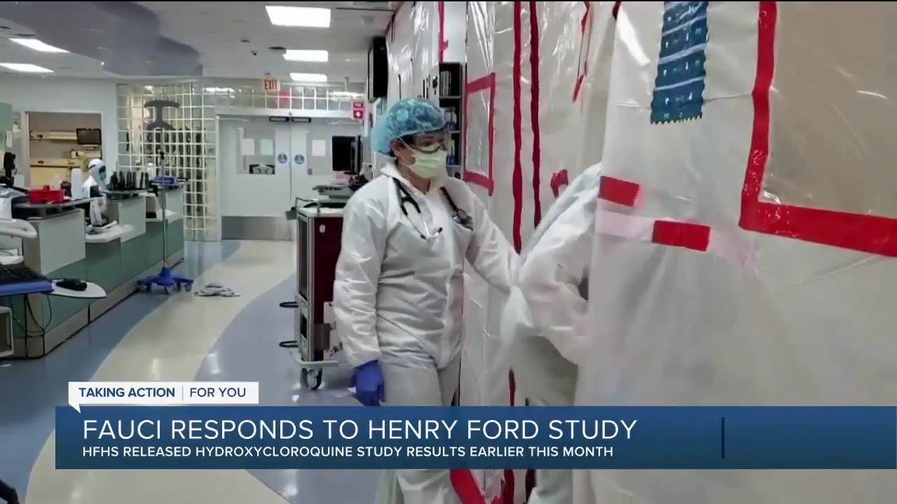 Henry Ford Health Study: Hydroxychloroquine Lowers the Death Rate of People Infected with COVID