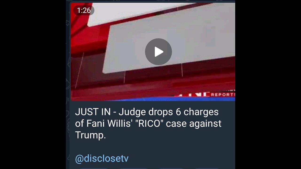 News Shorts: Judge Drops 6 RICO Charges Against Trump