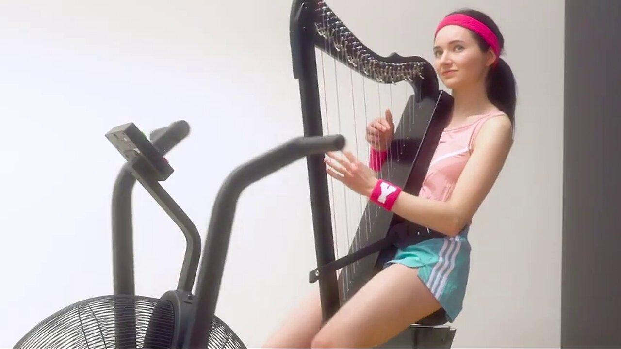 YMCA, ,Harp , gym, girl,