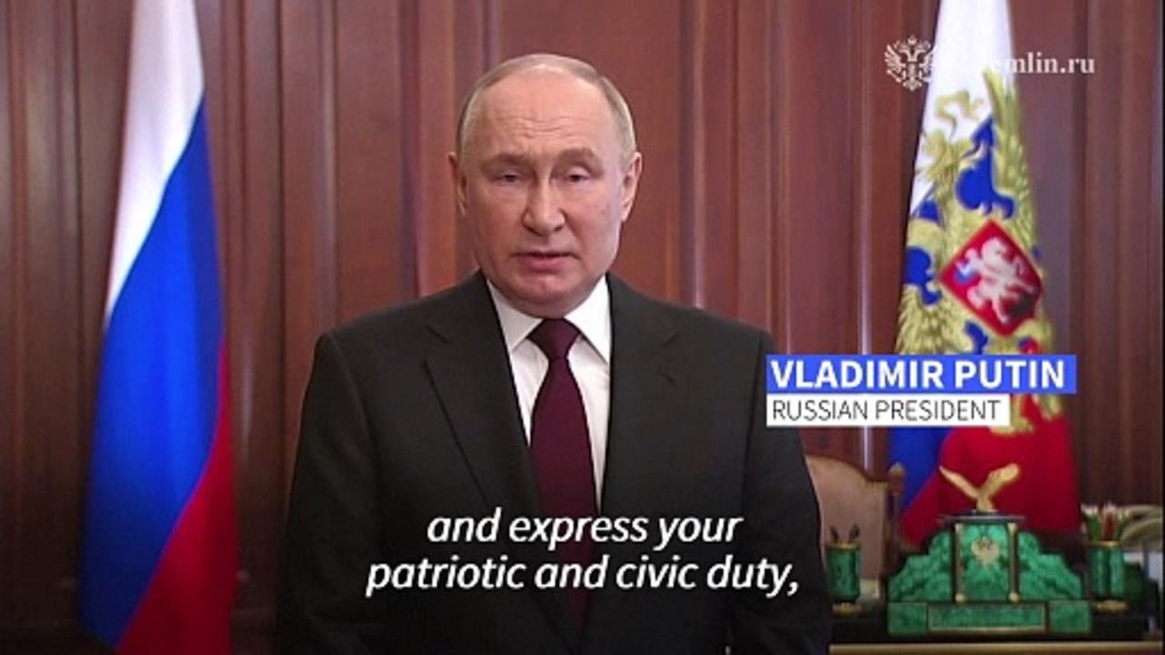Putin calls on Russians to vote in 'difficult' time