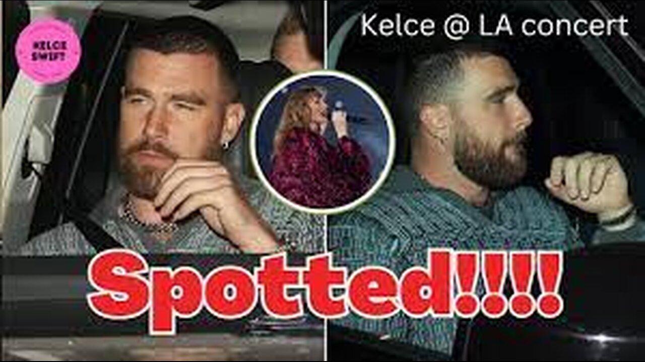 Travis Kelce PICTURED LEAVING Justin Timberlake concert in LA MINUS Taylor Swift