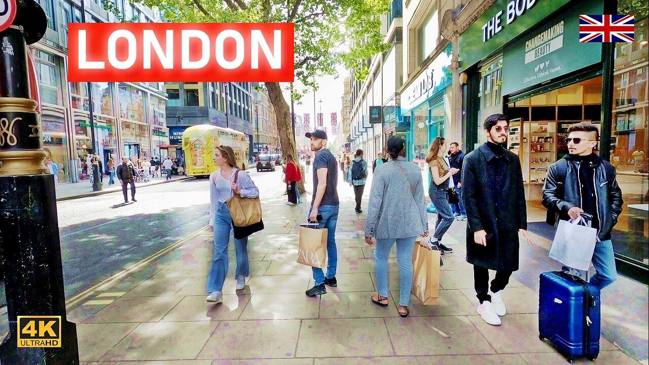 LONDON City Walk OXFORD Street | 4K UK Travel