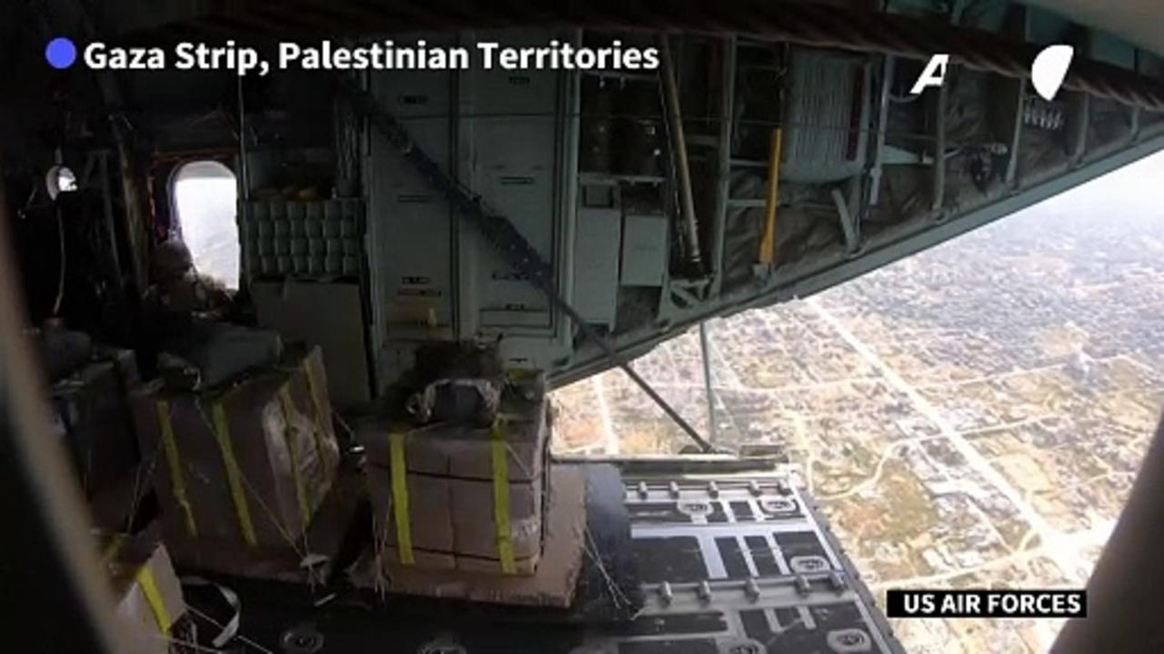 US airdrops aid into Gaza Strip