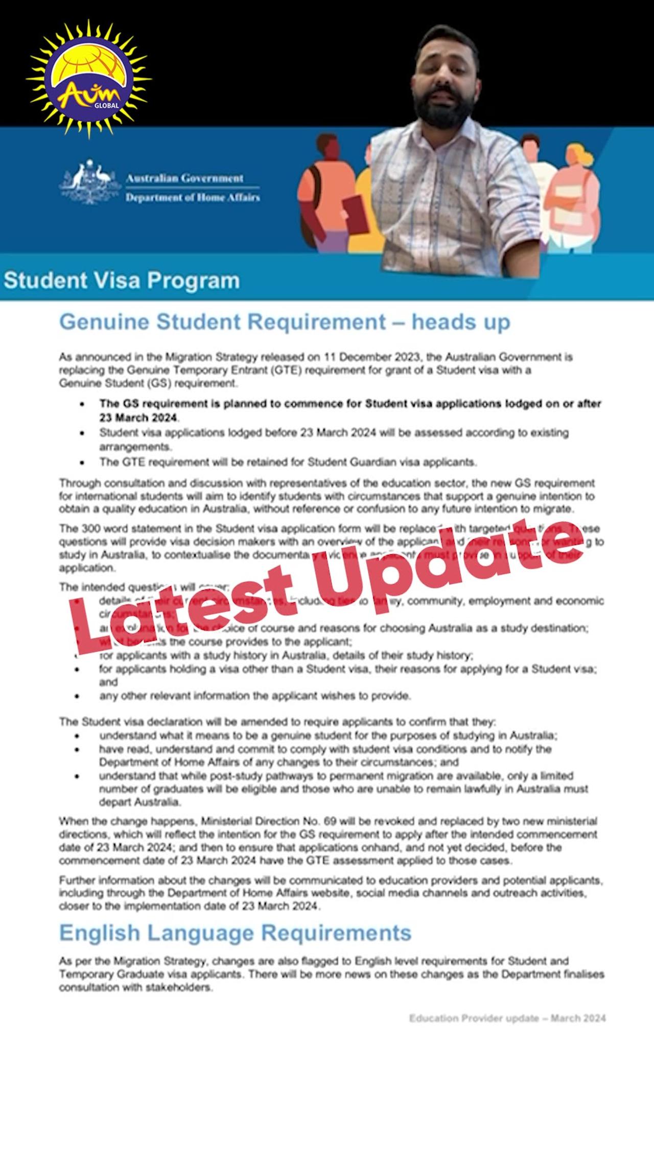 Big changes are coming to the student visa program!