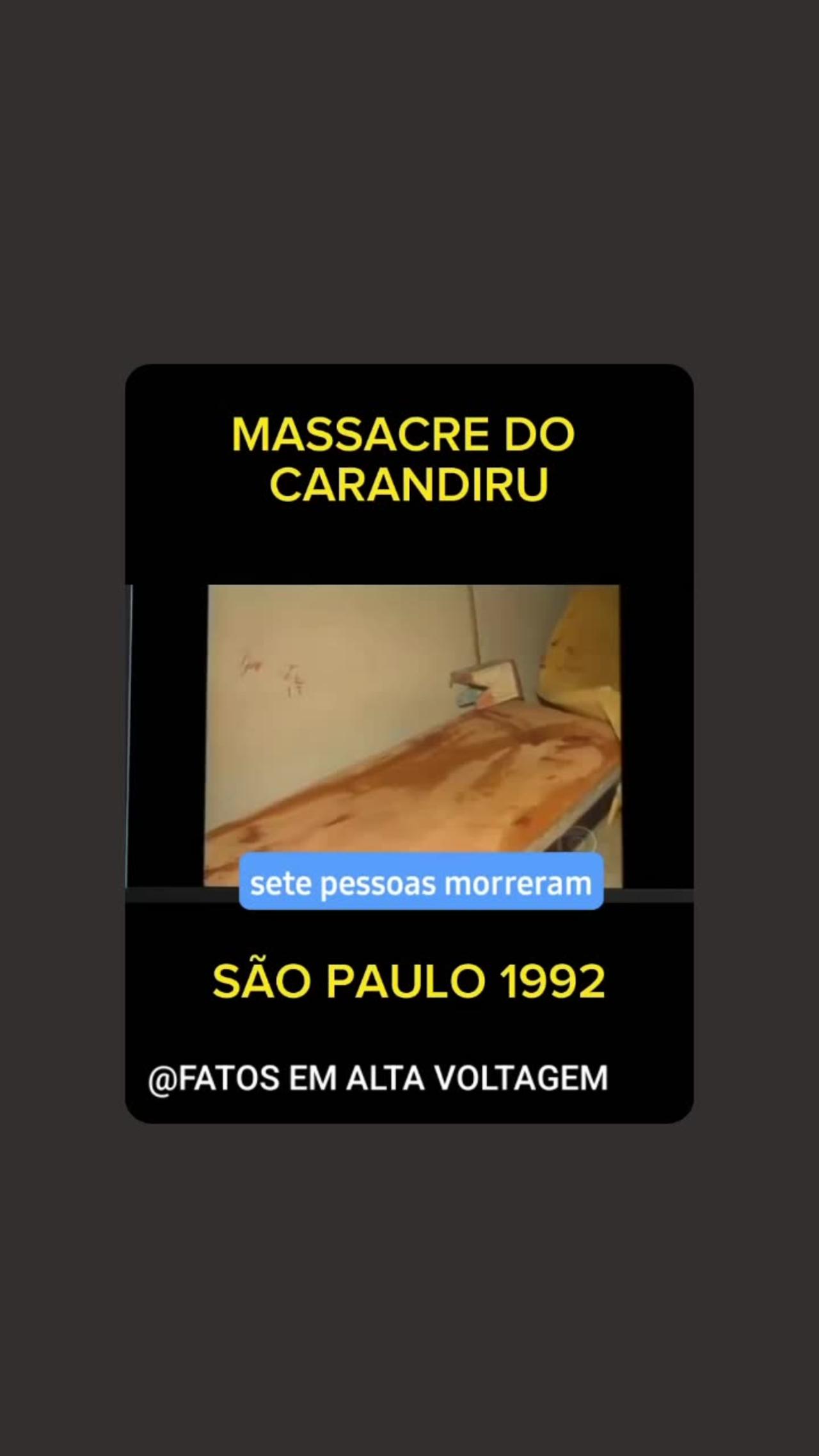 Report on the Carandiru Prison Massacre in São Paulo in 1992