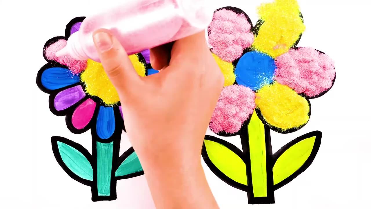 Discover the art of drawing and coloring 'Two Pretty Flowers' for Children NEW 2024 PART 1