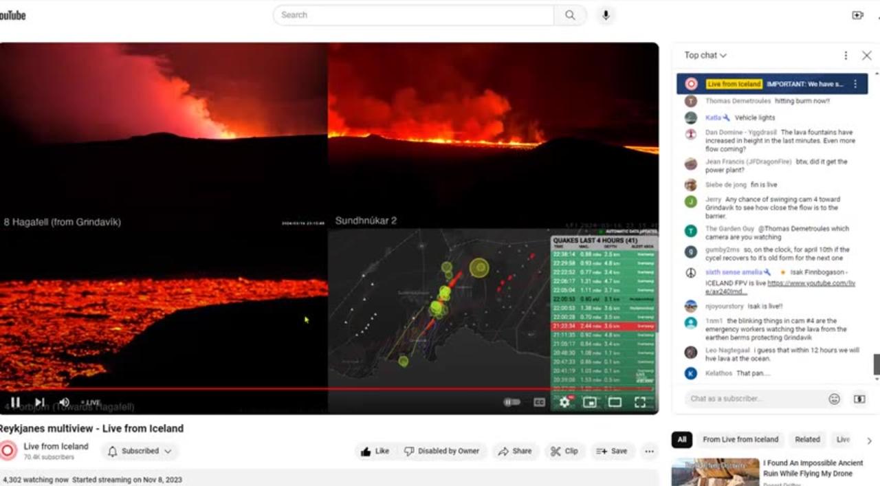Iceland Volcano Erupts Again, Spewing Fountains Of Lava - Record Hailstone - No Dark Matter
