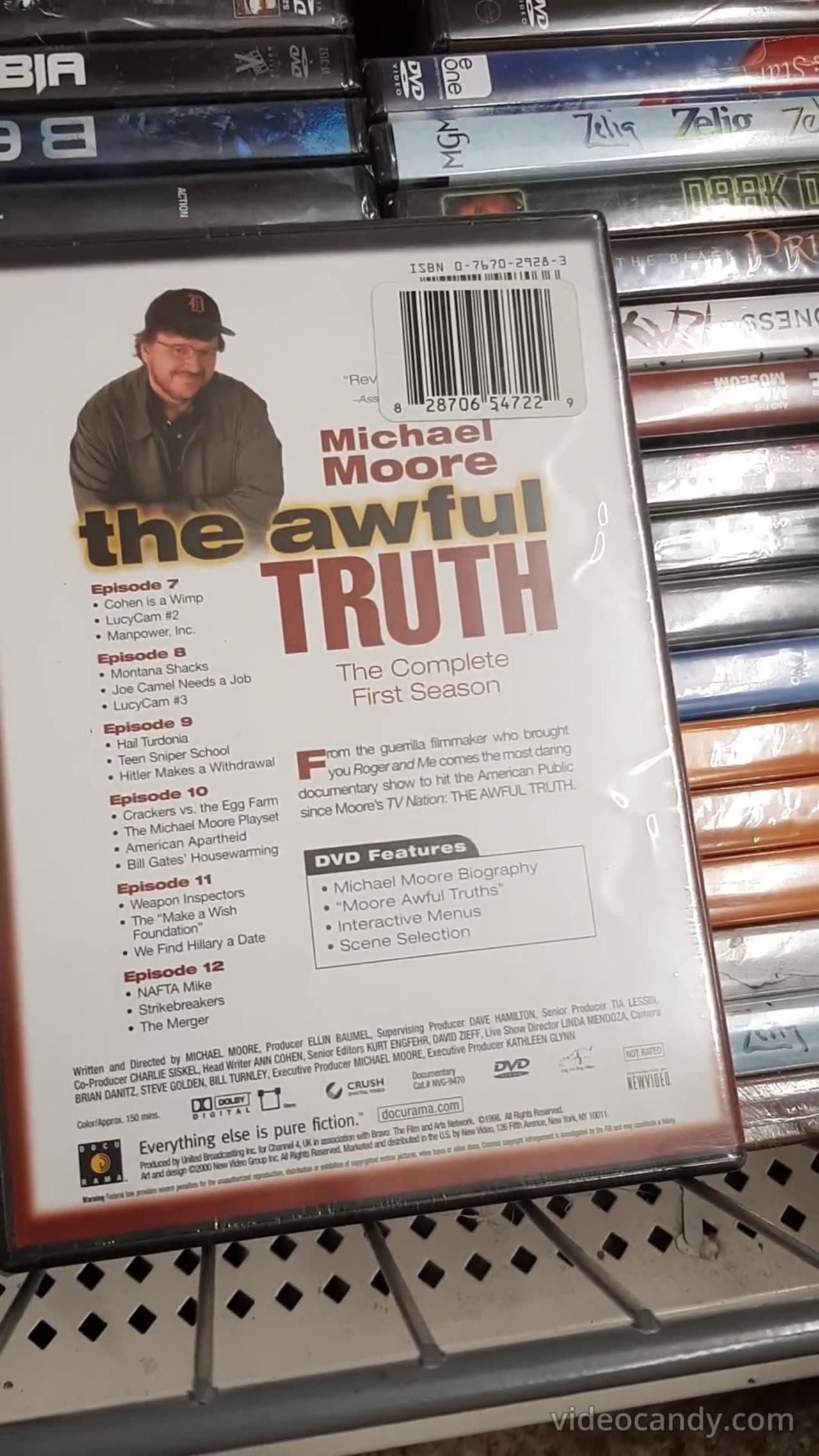 Michael Moore DVD at Dollar Tree - The Awful Truth, Walking Oxymoron