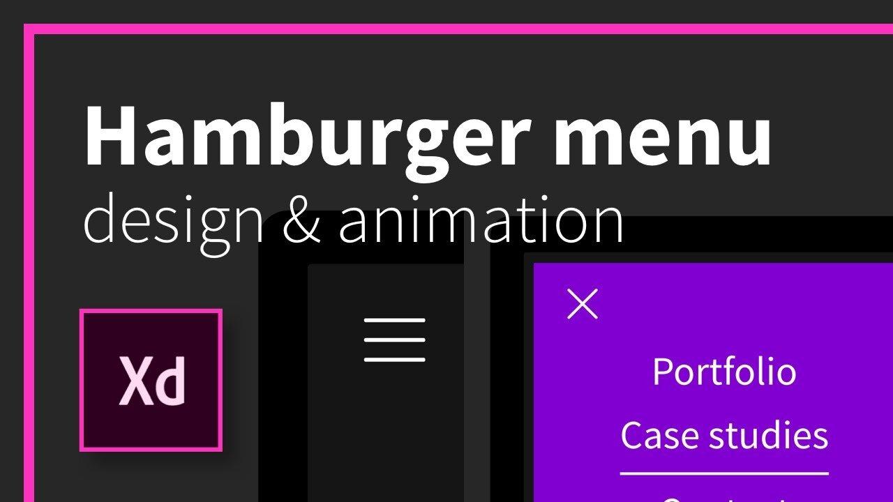 Create an animated hamburger menu in Adobe XD [Flokossama]