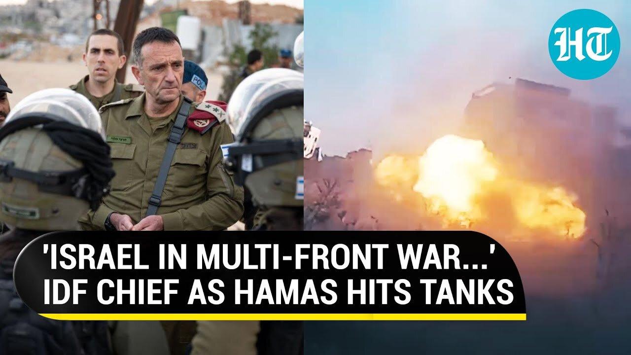 Abu Obaida's Fighters Blow Up Israeli Tanks In Gaza; IDF Chief's 'Multi-Front War' Declaration