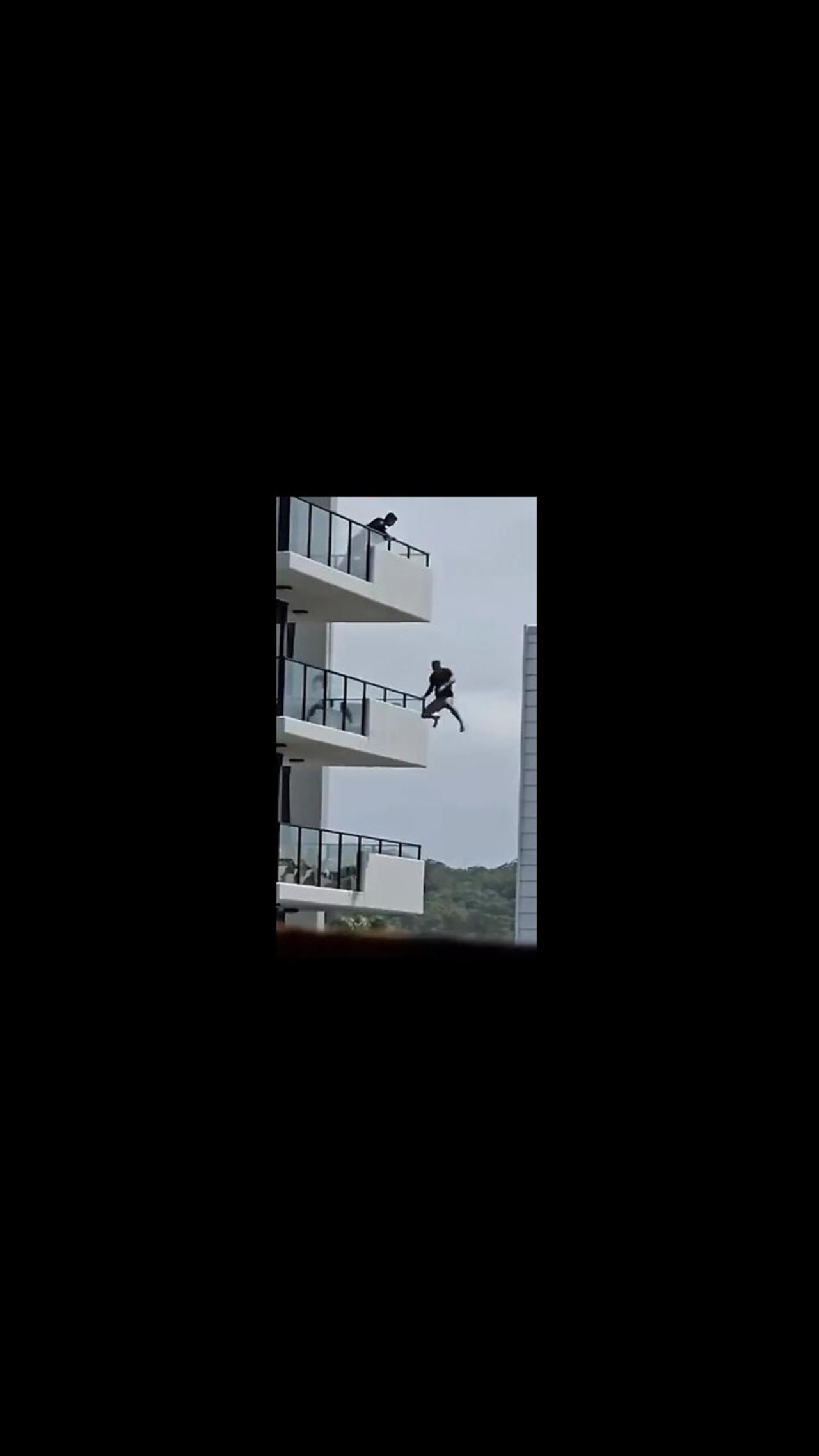 Man Jumps From 5th Floor Into Swimming Pool To Evade Arrest