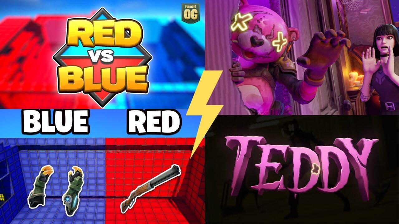 Let's have a great Friday chill with Fortnite Crazy Red VS Blue and Fortnite Teddy game live stream