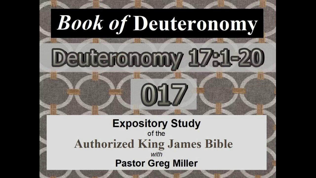 017 Deuteronomy 17:1-20 (Deuteronomy Studies)