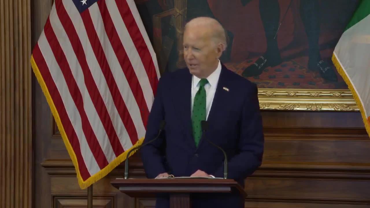 Biden Has NO CLUE What He Was Going To Say At St. Patrick's Day Event