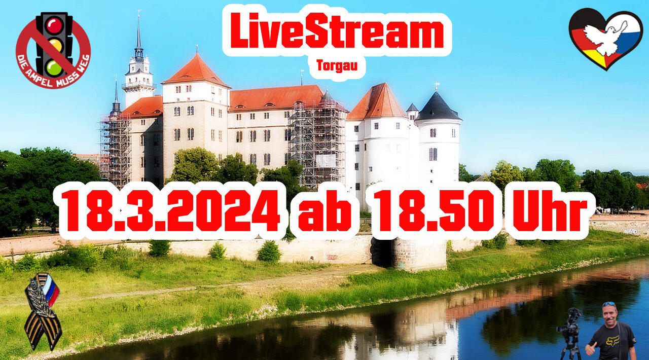 Live stream on March 18, 2024 from Torgau Reporting in accordance with Basic Law Art.5