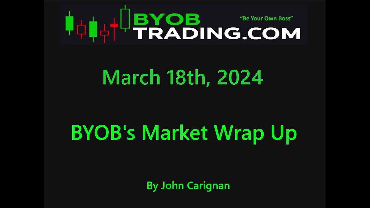 March 18th, 2024  BYOB  Market Wrap Up. For educational purposes only.